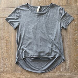 EUC lululemon athletica Silver Short Sleeve Tee Size 4